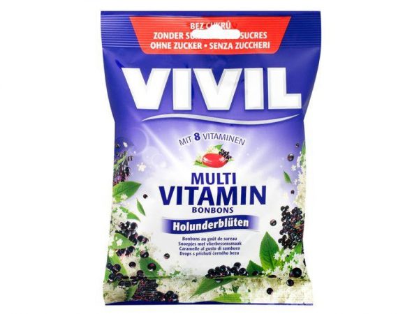 Леденцы VIVIL “Multi Vitamin" 8 витаминов со вкусом смородины