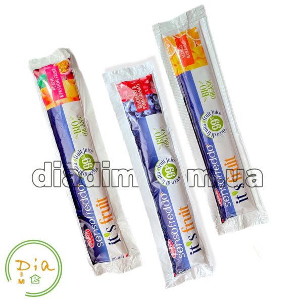 Фруктовый лёд без сахара и глютена с фруктовыми вкусами Dolfin