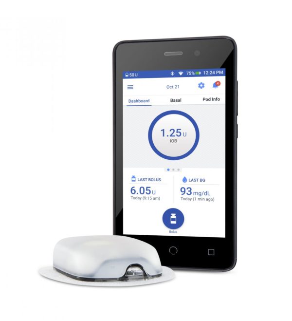 Безпровідна інсулінова помпа Omnipod DASH — компактна система для подачі інсуліну без шлангів, призначена для людей з діабетом 1 типу