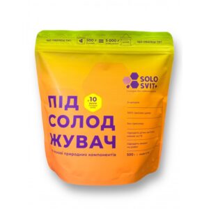 Підсолоджувач з ерітритом, 500 г, жовто-оранжева упаковка, SOLOSVIT+.