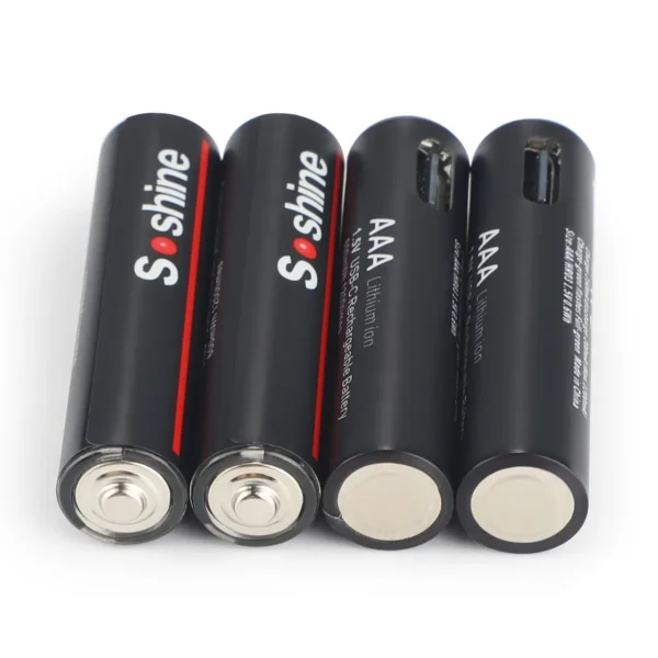 Акумулятори Soshine AAA Li-Ion 1.5V USB Type-C для інсулінових помп та Orange