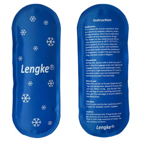 Акумулятор холоду Lengke синій для інсуліну, розмір 17.5×6.5 см