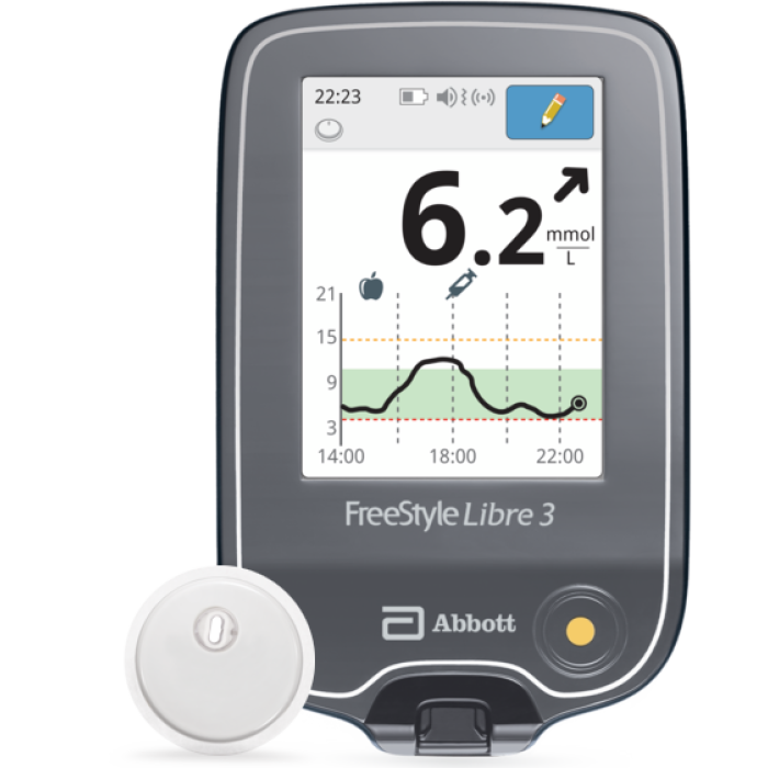 Рідер FreeStyle Libre 3 (ммоль/л) — портативний пристрій для зчитування даних із сенсорів безперервного моніторингу глюкози