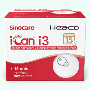 Sinocare iCan i3 CGM — сенсор безперервного моніторингу глюкози на 15 днів
