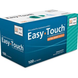 Голки для інсулінових шприц-ручок EasyTouch 4 мм / 32G — 100 шт.